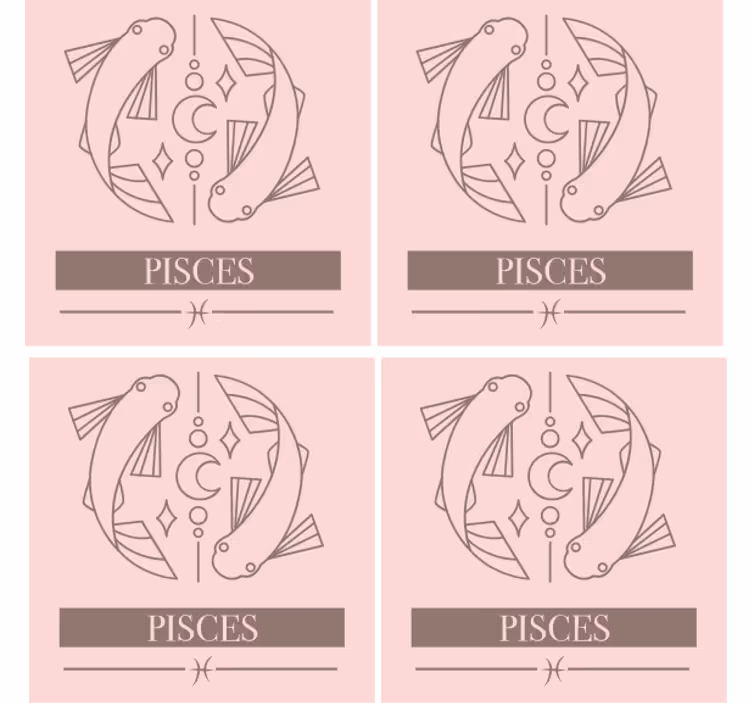 Portavasos personalizable símbolo de pisis - TenVinilo