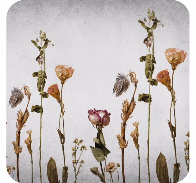 Portavasos arreglo floral seco - TenVinilo