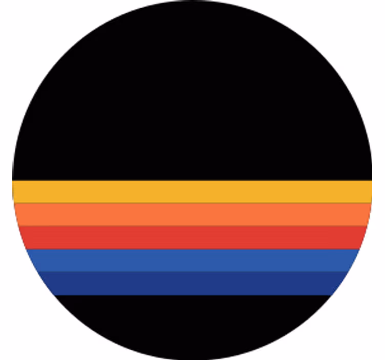 Portavasos patrón circular a rayas colorido - TenVinilo