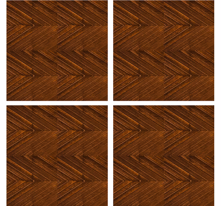 Portavasos patrón chevron madera - TenVinilo