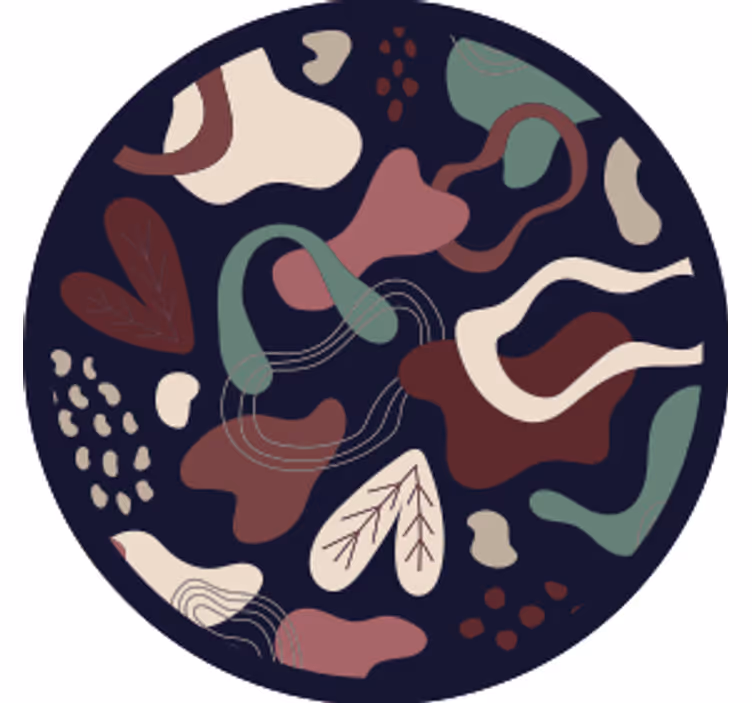 Portavasos diseño de formas orgánicas - TenVinilo