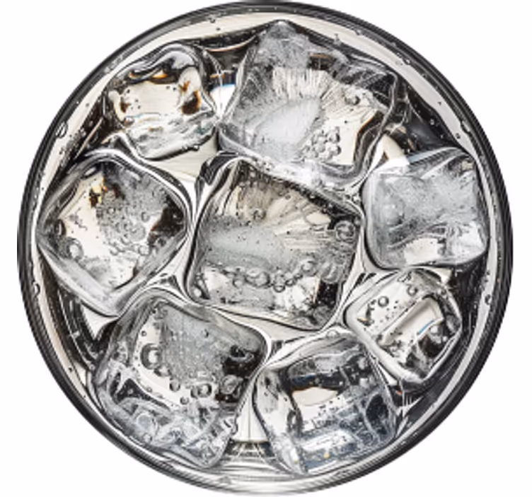 Posavasos de vaso de agua con hielo - TenVinilo