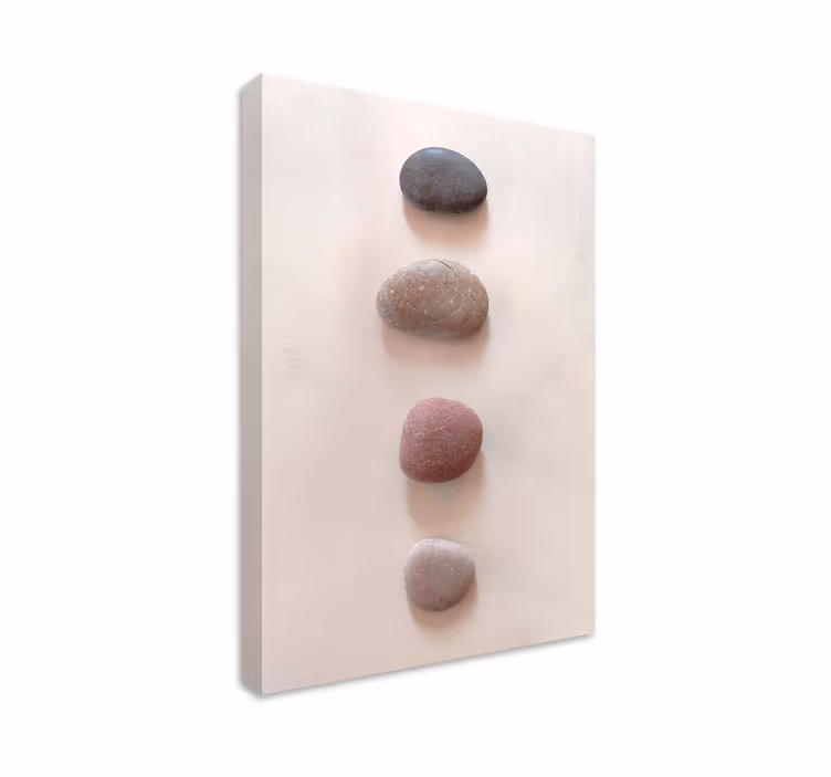Cuadro zen piedras de playa - TenVinilo