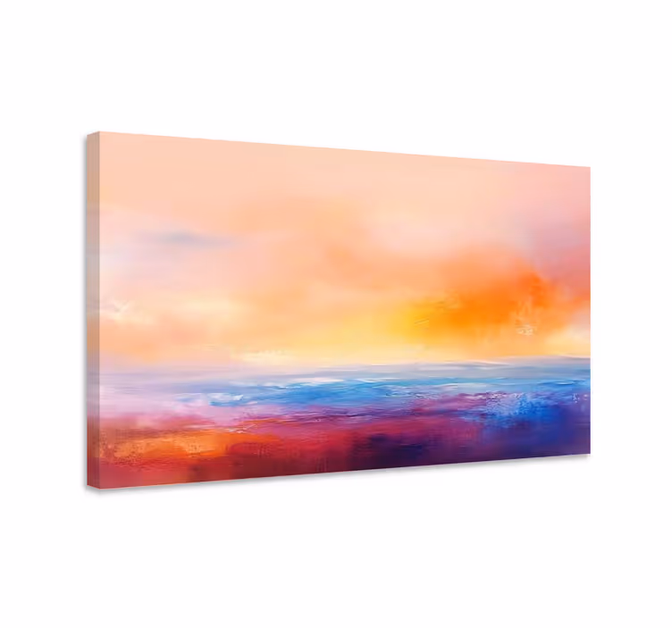Cuadro paisajes puesta de sol artística - TenVinilo
