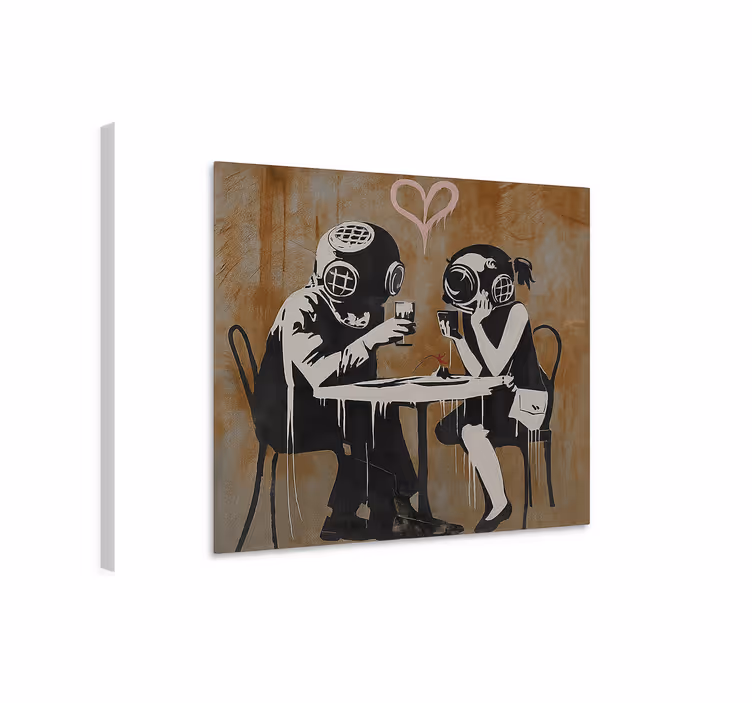 Cuadro artístico pareja en una cena de grupo de expertos - TenVinilo