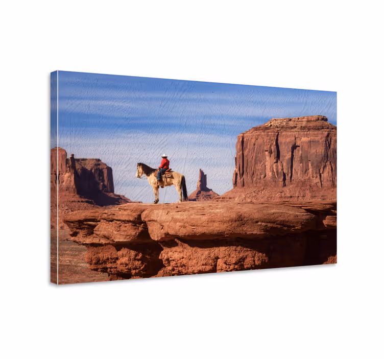 Cuadro caballos pintura del gran cañón del oeste - TenVinilo