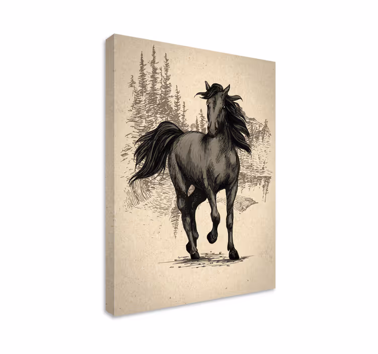 Cuadro caballos dibujo de caballo - TenVinilo