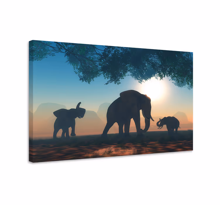 Cuadro de elefantes elefante salvaje - TenVinilo