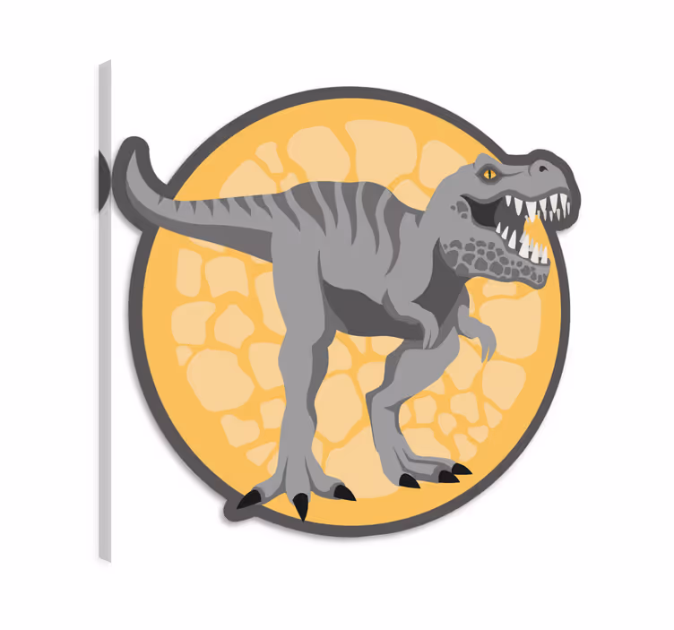 Cuadro de dinosaurios t-rex fondo dibujado a mano - TenVinilo