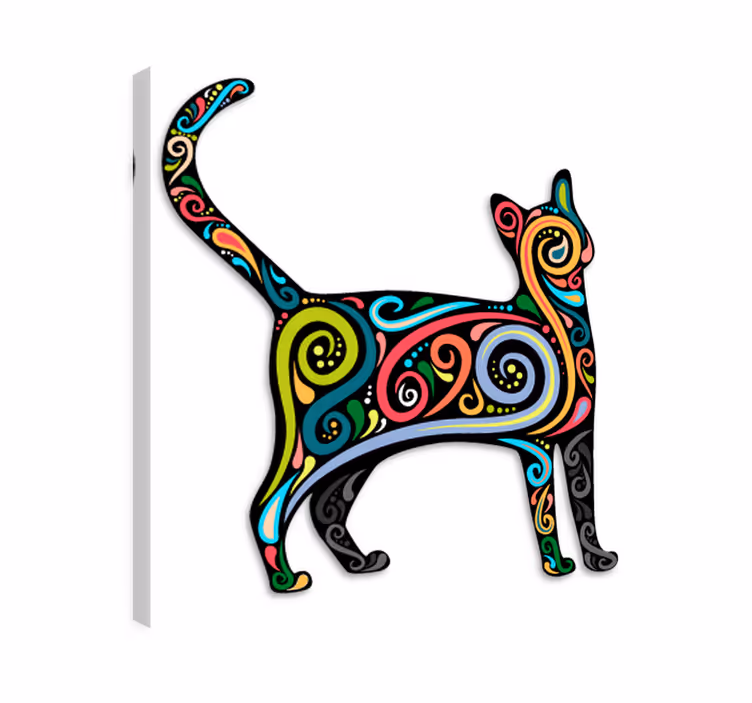 Cuadro de gatos vinilo decorativo gato decorado - TenVinilo