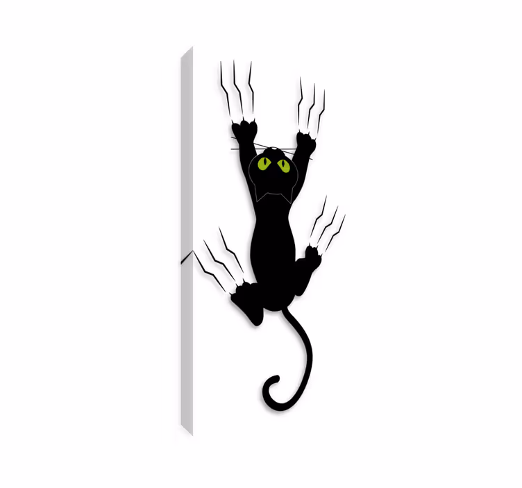 Cuadro de gatos vinilo infantil de gato en la pared - TenVinilo