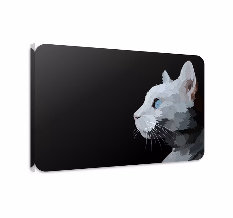 Cuadro de gatos cara de gato con ojos azules - TenVinilo