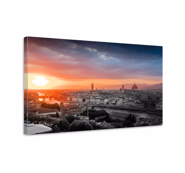 Cuadros ciudades Puesta de sol en florencia - TenVinilo