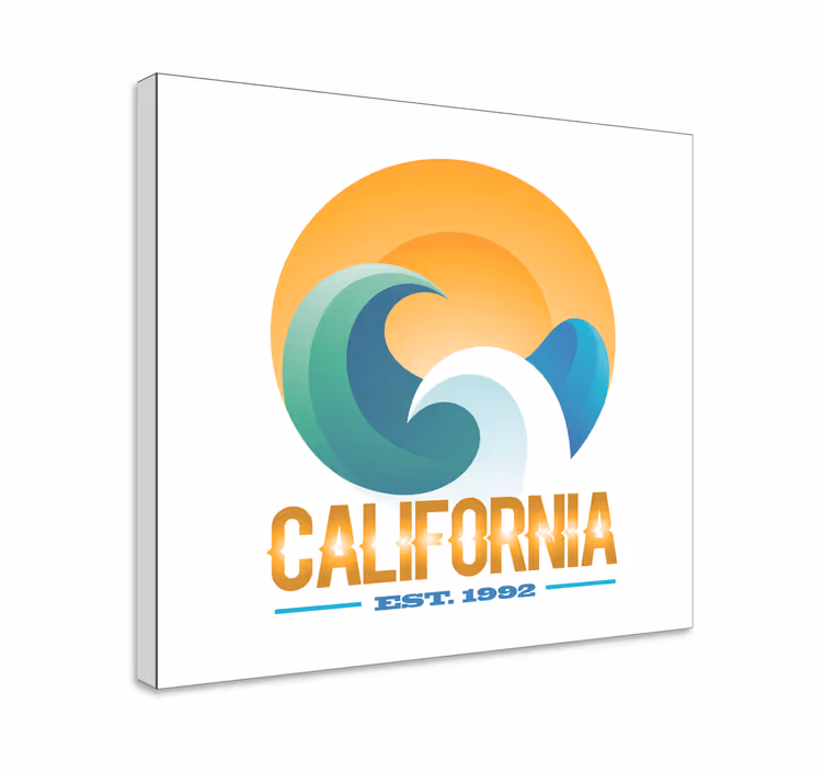 Cuadro de marineros emblema del surf de california - TenVinilo