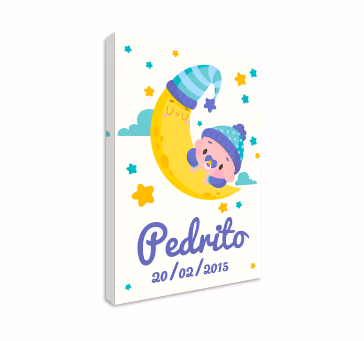 Cuadro para bebés dormir bebé luna - TenVinilo