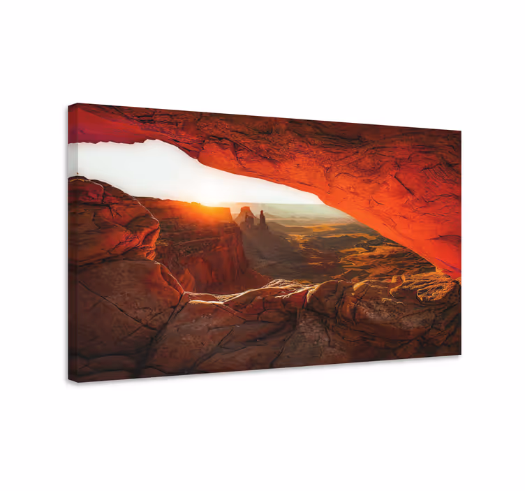 Cuadro paisajes vista del atardecer asombrosa - TenVinilo