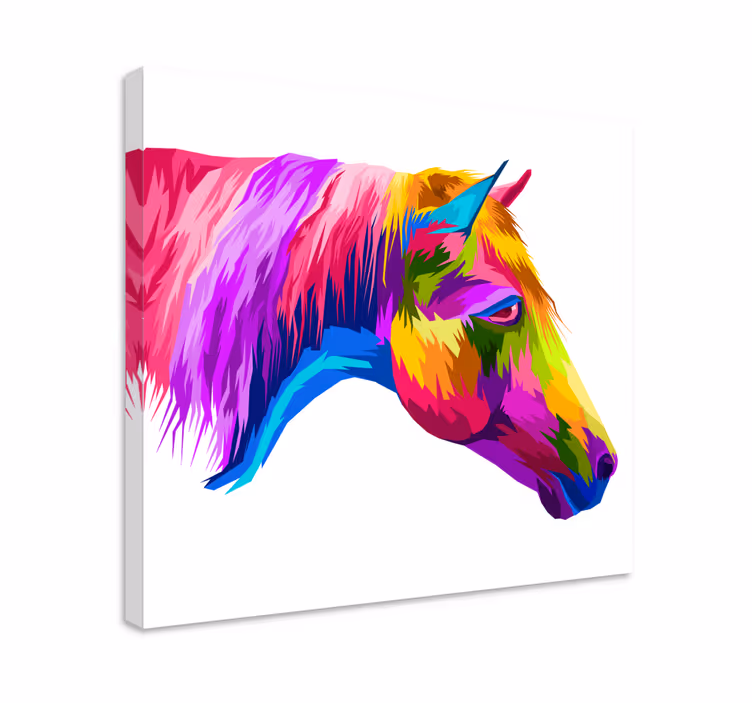 Cuadro caballo artístico multicolor - TenVinilo