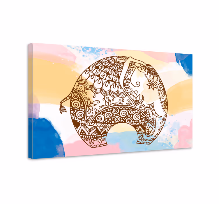 Cuadro de elefantes ilustración decorativa - TenVinilo
