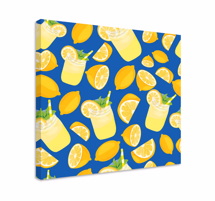 Cuadro frutas jugo de limones - TenVinilo