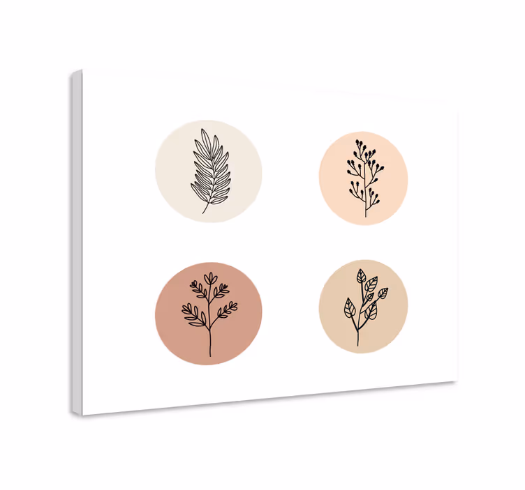 Cuadro para recibidor plantas minimalistas - TenVinilo
