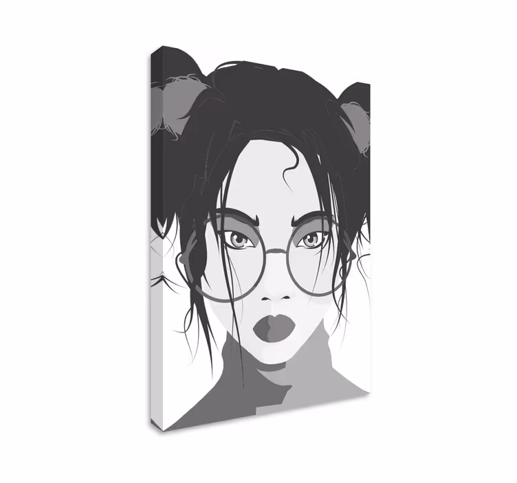 Cuadro para pasillo Mujer en blanco y negro - TenVinilo