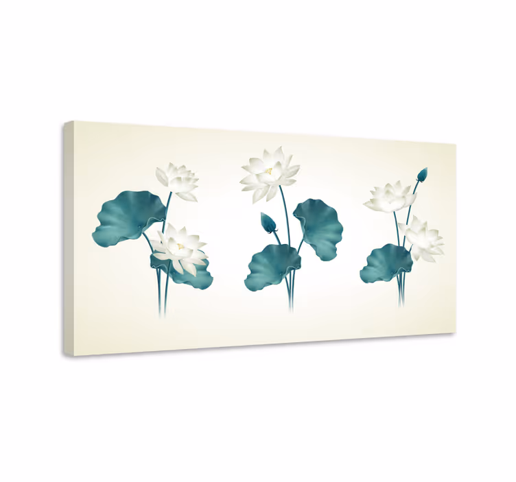 Cuadro cabecero cama Flor de loto - TenVinilo