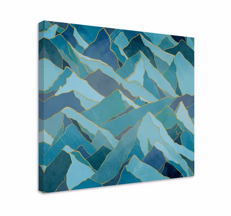 Cuadro paisajes picos de montañas abstractas - TenVinilo
