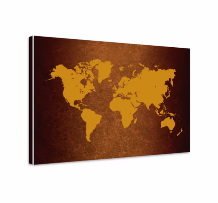 Cuadro mapa mapa global retro - TenVinilo