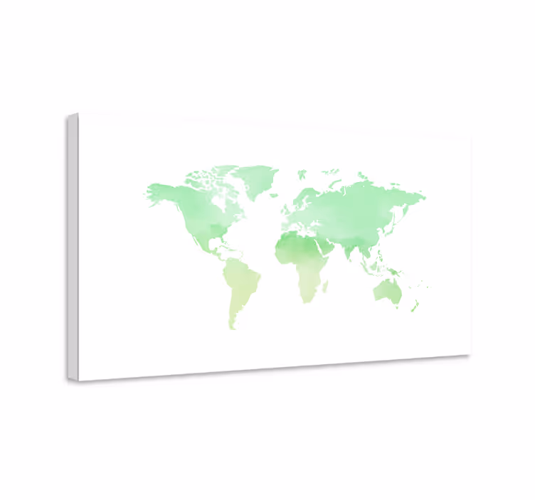 Cuadro mapa mapa mundial en acuarela - TenVinilo