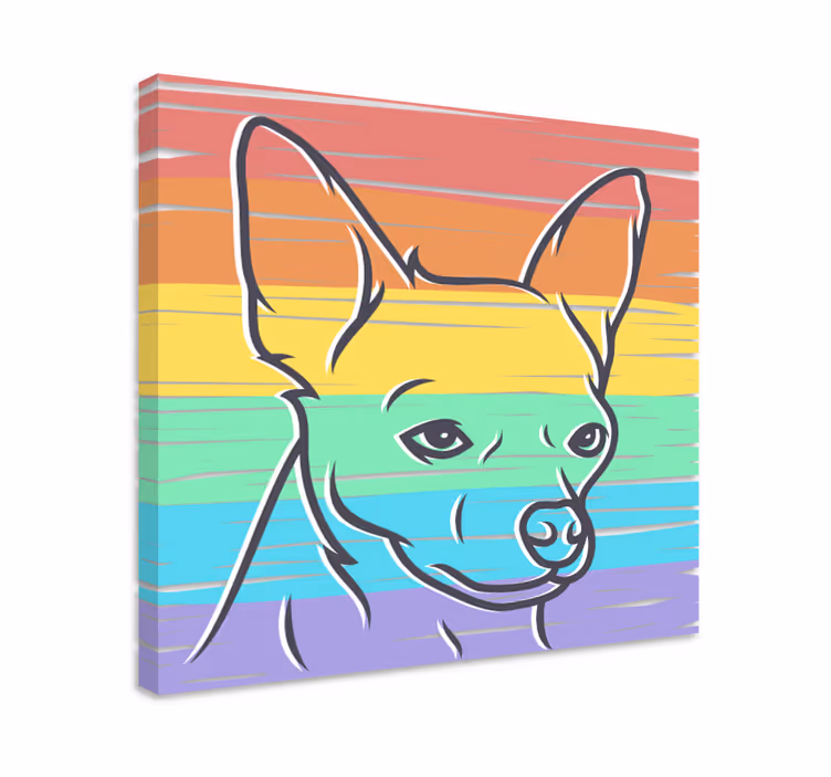 Cuadro de perro retrato estilizado de perro - TenVinilo