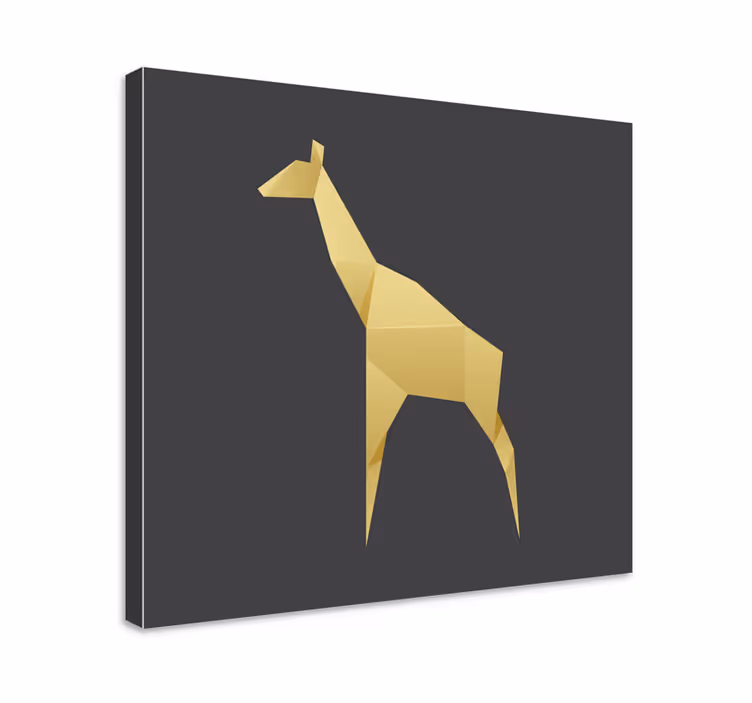 Cuadro animales Jirafa de origami - TenVinilo