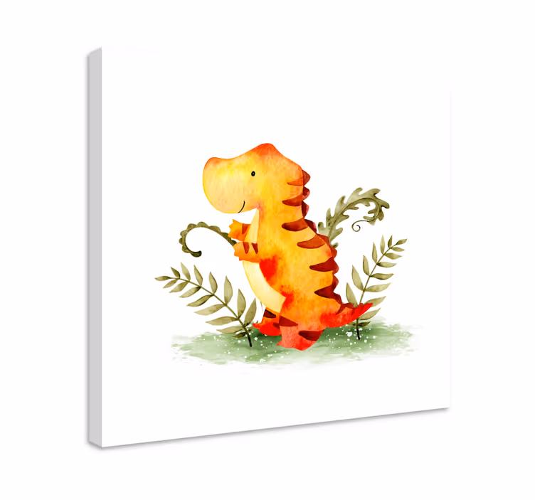 Cuadro de dinosaurios dinosaurio bebé encantador - TenVinilo