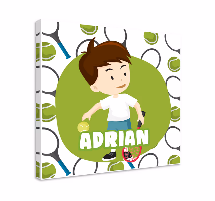 Cuadro infantil pelotas de tenis personalizadas - TenVinilo