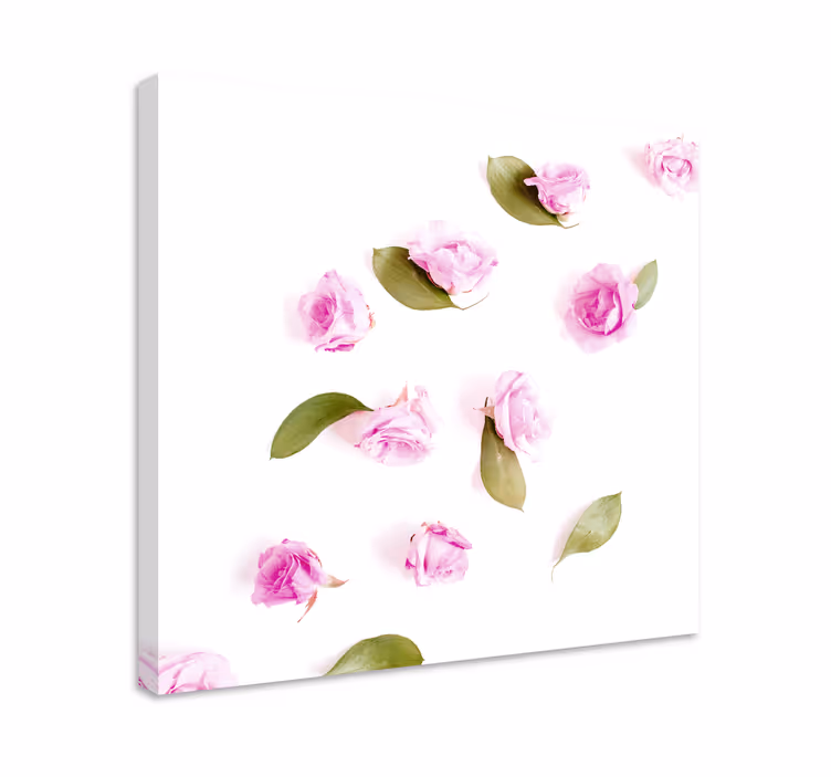 Cuadro de flores delicadas rosas rosadas - TenVinilo
