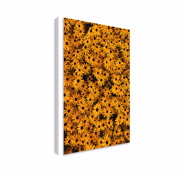 Cuadro de flores Campo amarillo diente de león - TenVinilo