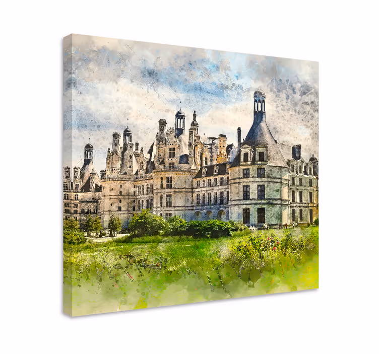 Cuadro ciudades vista de arquitectura del château - TenVinilo