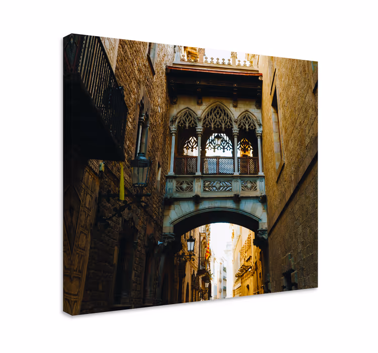 Cuadro ciudades vista del arco gótico - TenVinilo