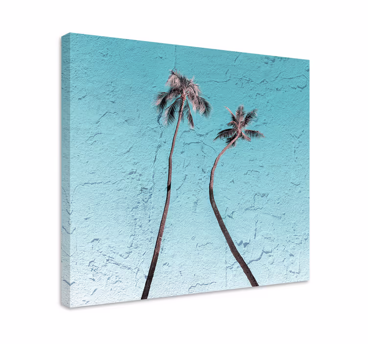 Cuadro de flores palmeras elegantes - TenVinilo