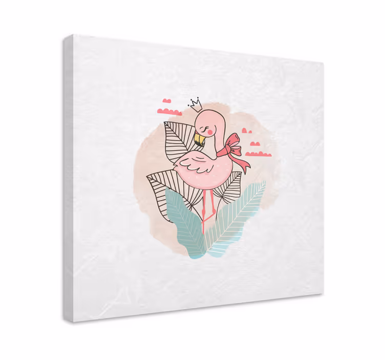 Cuadro animales flamenco con cinta - TenVinilo