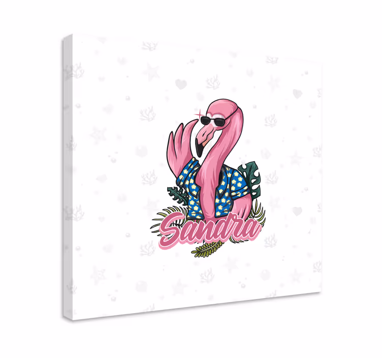 Cuadro animales vibe de flamenco cool - TenVinilo