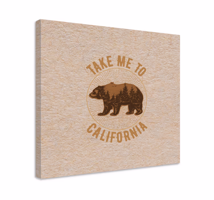Cuadro animales oso de california - TenVinilo