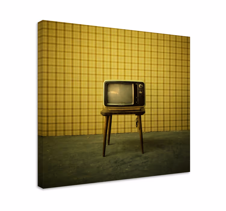Cuadro retro vintage soporte para televisión retro - TenVinilo