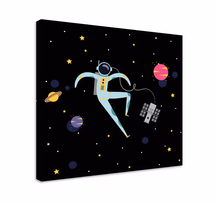 Cuadro decorativo videojuego astronauta en el espacio - TenVinilo