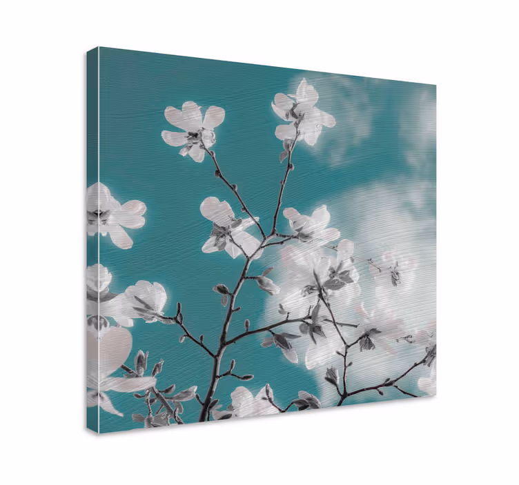 Cuadro de flores rama floral delicada - TenVinilo