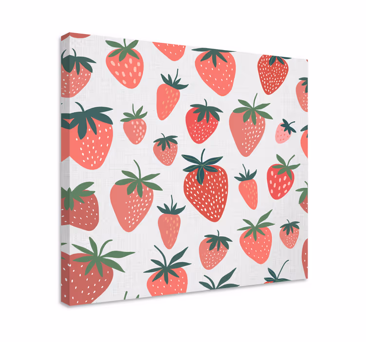 Cuadro bodegones motivo de fresas - TenVinilo