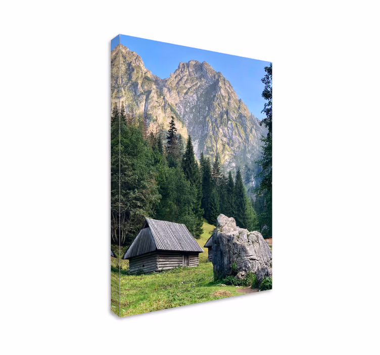 Cuadro paisajes Casa solitaria en las montañas polacas - TenVinilo