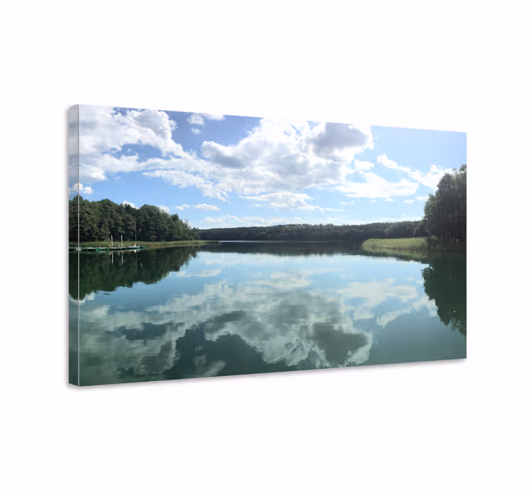 Cuadro paisajes vista reflejada del lago - TenVinilo