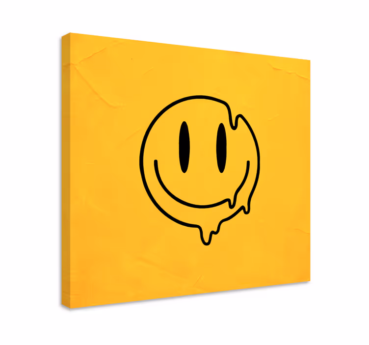 Cuadro en arte Icono de smiley líquido - TenVinilo
