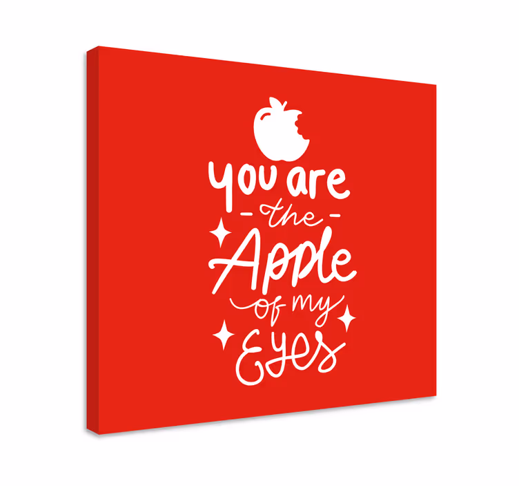Cuadro frase eres mi manzana - TenVinilo