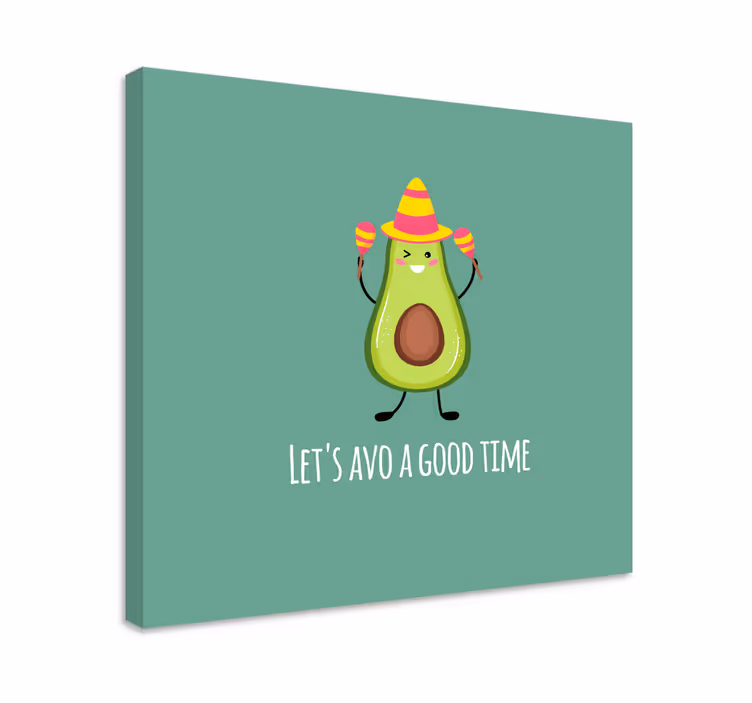 Cuadro frase Cita divertida con aguacates - TenVinilo